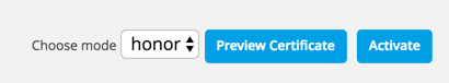 Certificate Activate Honor