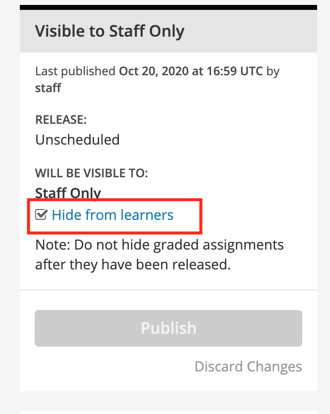 Unit Visibility deprecated