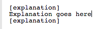 Explanation Text